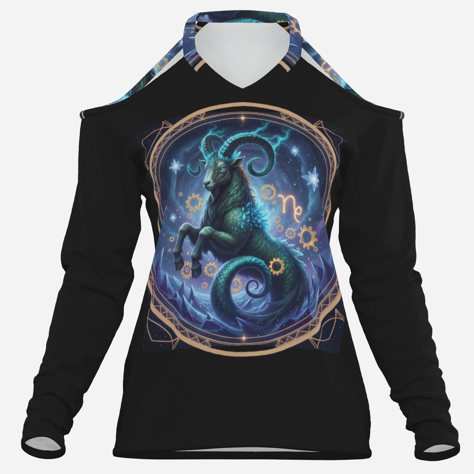 Halter Neck Shirt Zebellz Collection: Blue Capricorn - Image 2