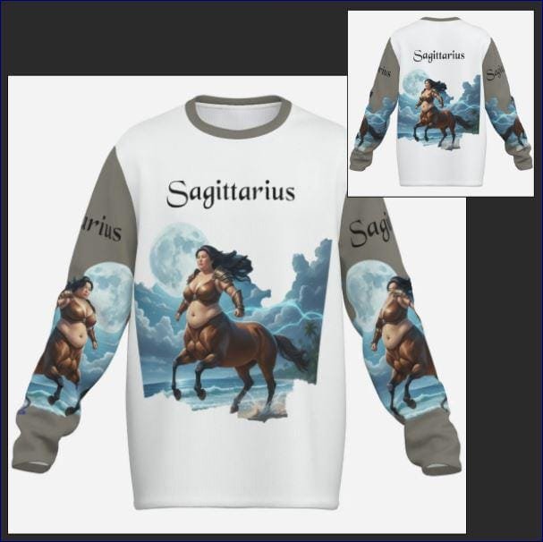 Sagittarius Women's Long Sleeve Shirt | Birdseye Honeycomb Fabric | Zebellz Lady Centaur Collection | Lightweight, Breathable - Image 7