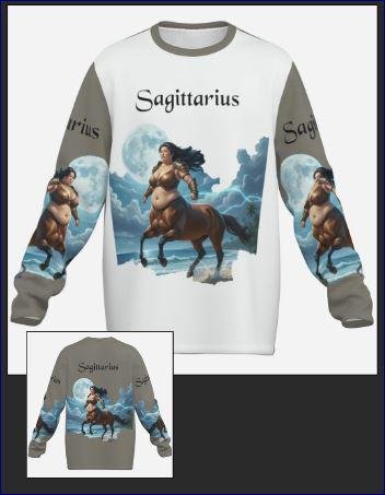 Sagittarius Women's Long Sleeve Shirt | Birdseye Honeycomb Fabric | Zebellz Lady Centaur Collection | Lightweight, Breathable - Image 8