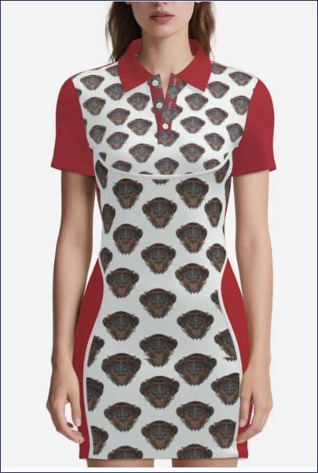 Polo Collar Dress | ZEBELLZ Design: Zodiac Monkeys - Image 2