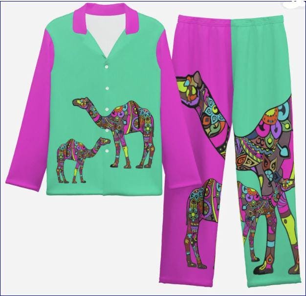 Women's Pajama Camel Design Set-170 GSM ZEBELLZ Design - Image 6