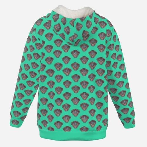 Thicken Fleece Full-Zip Hoodie Zebellz Collection: Zodiac Monkey - Image 6