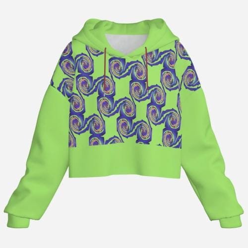 High-Elastic Crop Top Hoodie | Zebellz Black Hole Collection - Image 7