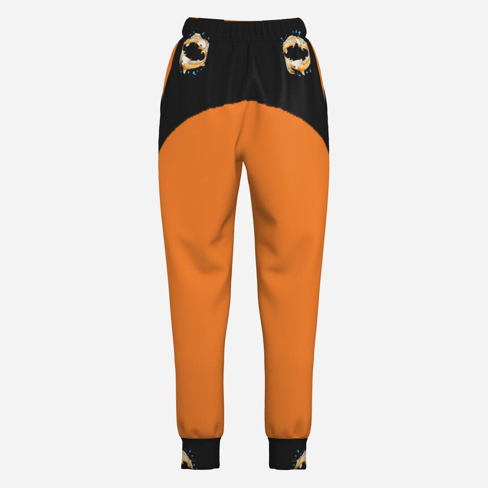 Pisces Zodiac Sweatpants | Zebellz Koi Fish Collection | Lounge Pants | Orange & Black Horoscope Gift | Celestial Streetwear - Image 3