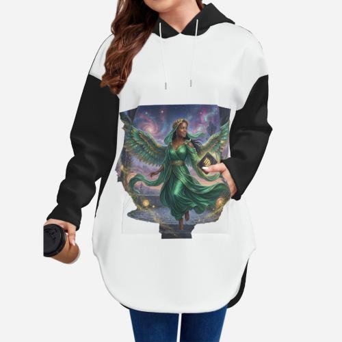 Custom Virgo Zodiac Hoodie | Diverse Angel Art Pullover | Personalized Face Option | Green Blue Red Astrology Gift | African American Asian - Image 5