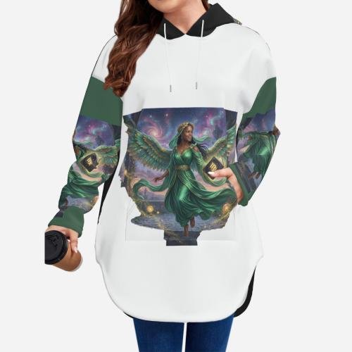 Custom Virgo Zodiac Hoodie | Diverse Angel Art Pullover | Personalized Face Option | Green Blue Red Astrology Gift | African American Asian - Image 8