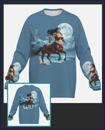 Sagittarius Women's Long Sleeve Shirt | Birdseye Honeycomb Fabric | Zebellz Lady Centaur Collection | Lightweight, Breathable - Image 9