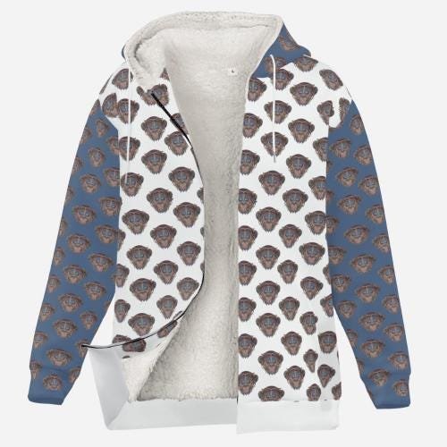 Thicken Fleece Full-Zip Hoodie Zebellz Collection: Zodiac Monkey - Image 9
