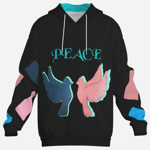 Pullover Hoodie & Lantern Pants SET- ZEBELLZ Aqua Love Birds Collection - Image 9