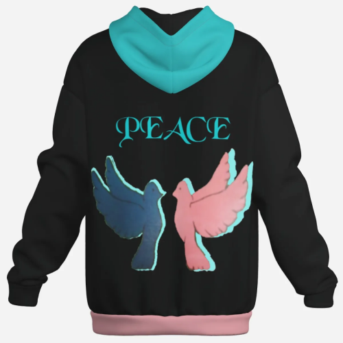 Pullover Hoodie & Lantern Pants SET- ZEBELLZ Pink Love Birds Collection - Image 26