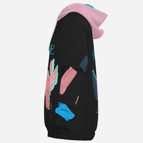 Pullover Hoodie & Lantern Pants SET- ZEBELLZ Pink Love Birds Collection - Image 17