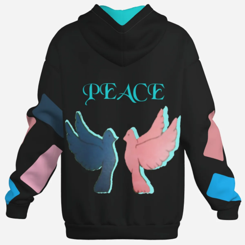 Pullover Hoodie & Lantern Pants SET- ZEBELLZ Aqua Love Birds Collection - Image 10
