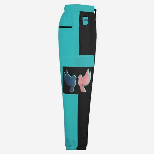 Pullover Hoodie & Lantern Pants SET- ZEBELLZ Aqua Love Birds Collection - Image 14