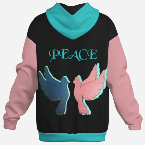 Pullover Hoodie & Lantern Pants SET- ZEBELLZ Pink Love Birds Collection - Image 10