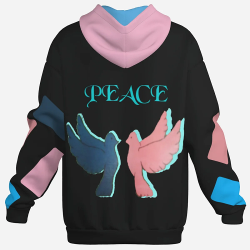 Pullover Hoodie & Lantern Pants SET- ZEBELLZ Pink Love Birds Collection - Image 15