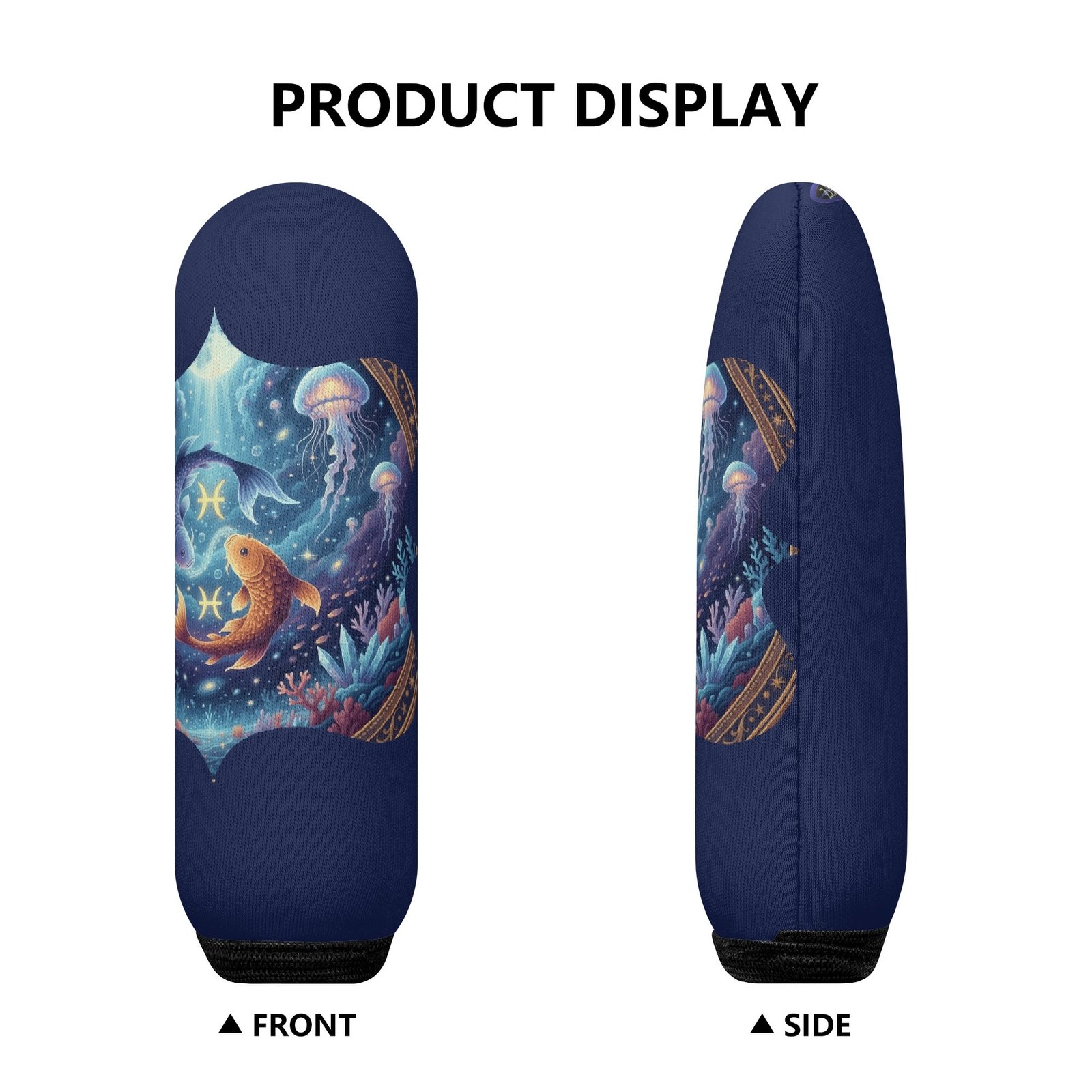 Pisces Zodiac Handbrake Cover | The Trinity Collection Custom Car Interior Accessory - Image 3