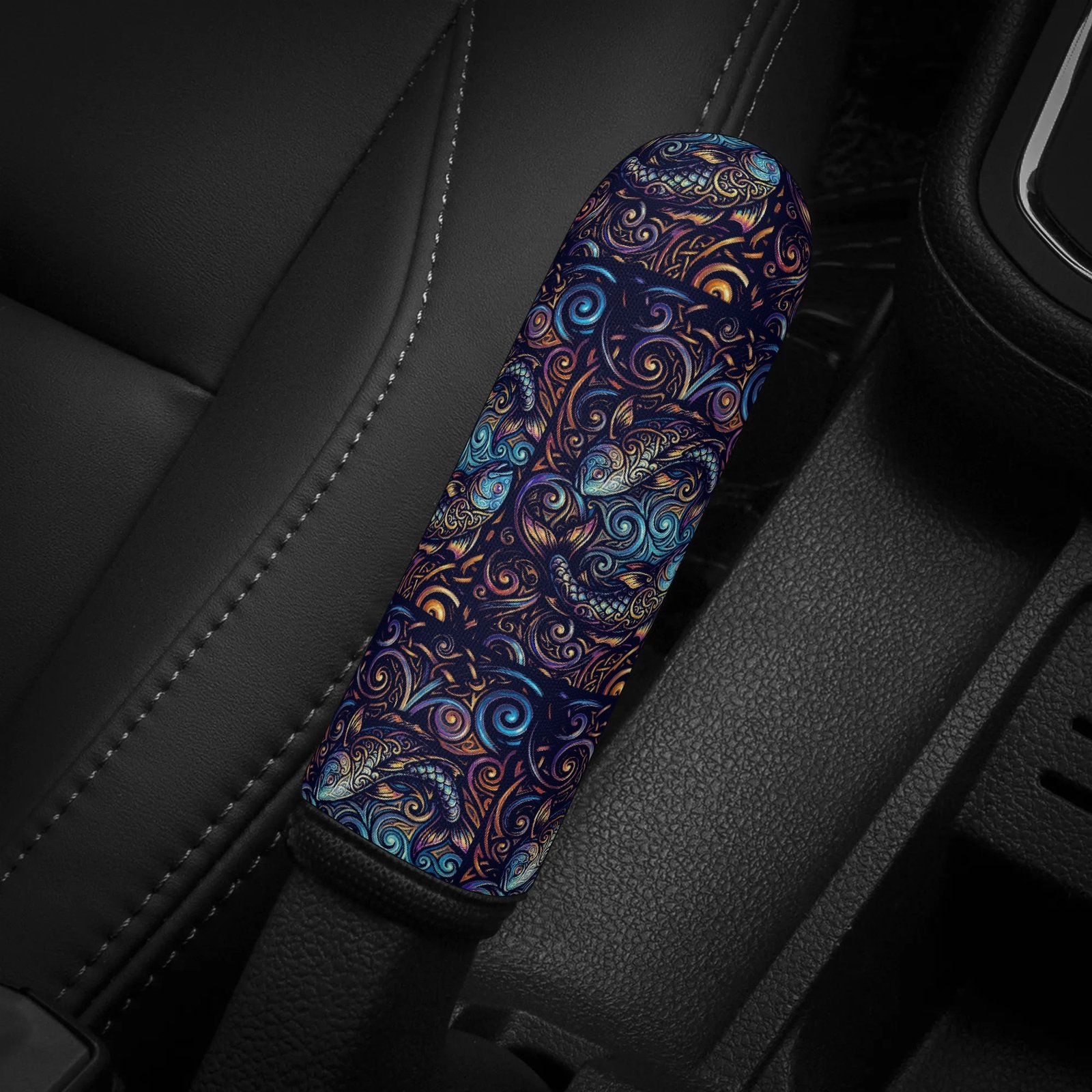 Pisces Zodiac Handbrake Cover | The Trinity Collection Custom Car Interior Accessory - Image 11