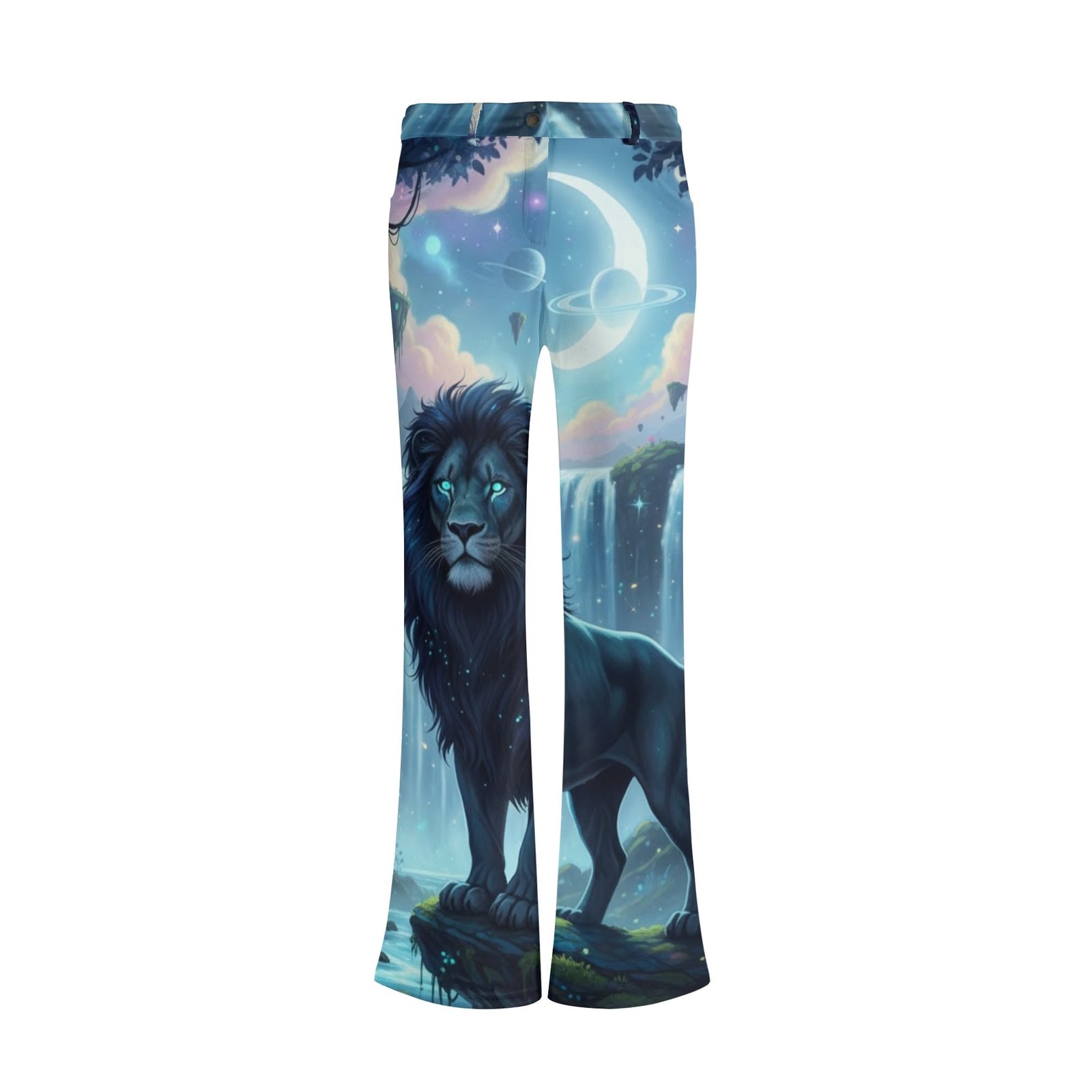 Women’s Elegant Print Flare Pants – High-Waist Bell Bottom Trousers | Zebellz Cosmic Collection - Image 11