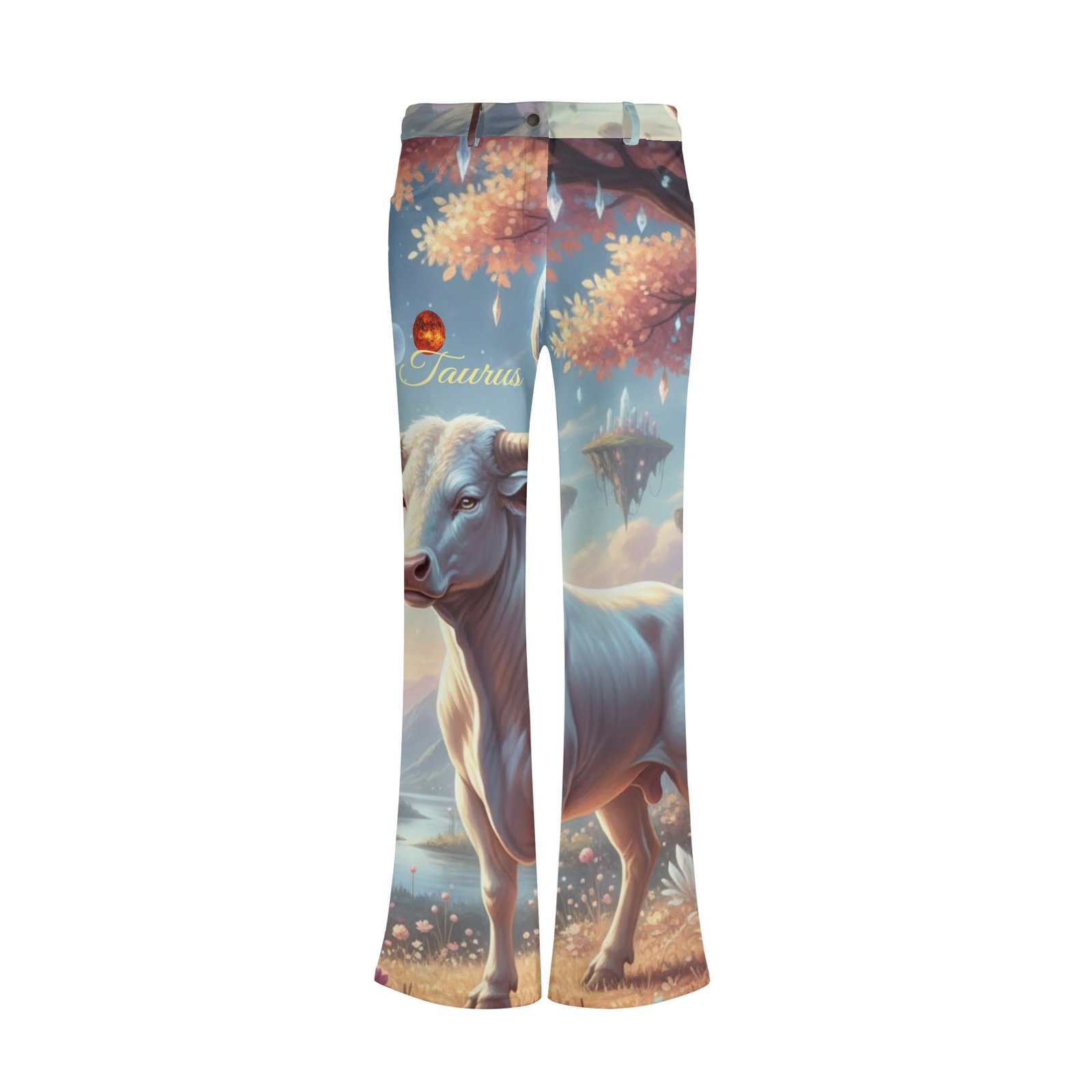 Women’s Elegant Print Flare Pants – High-Waist Bell Bottom Trousers | Zebellz Cosmic Collection - Image 8