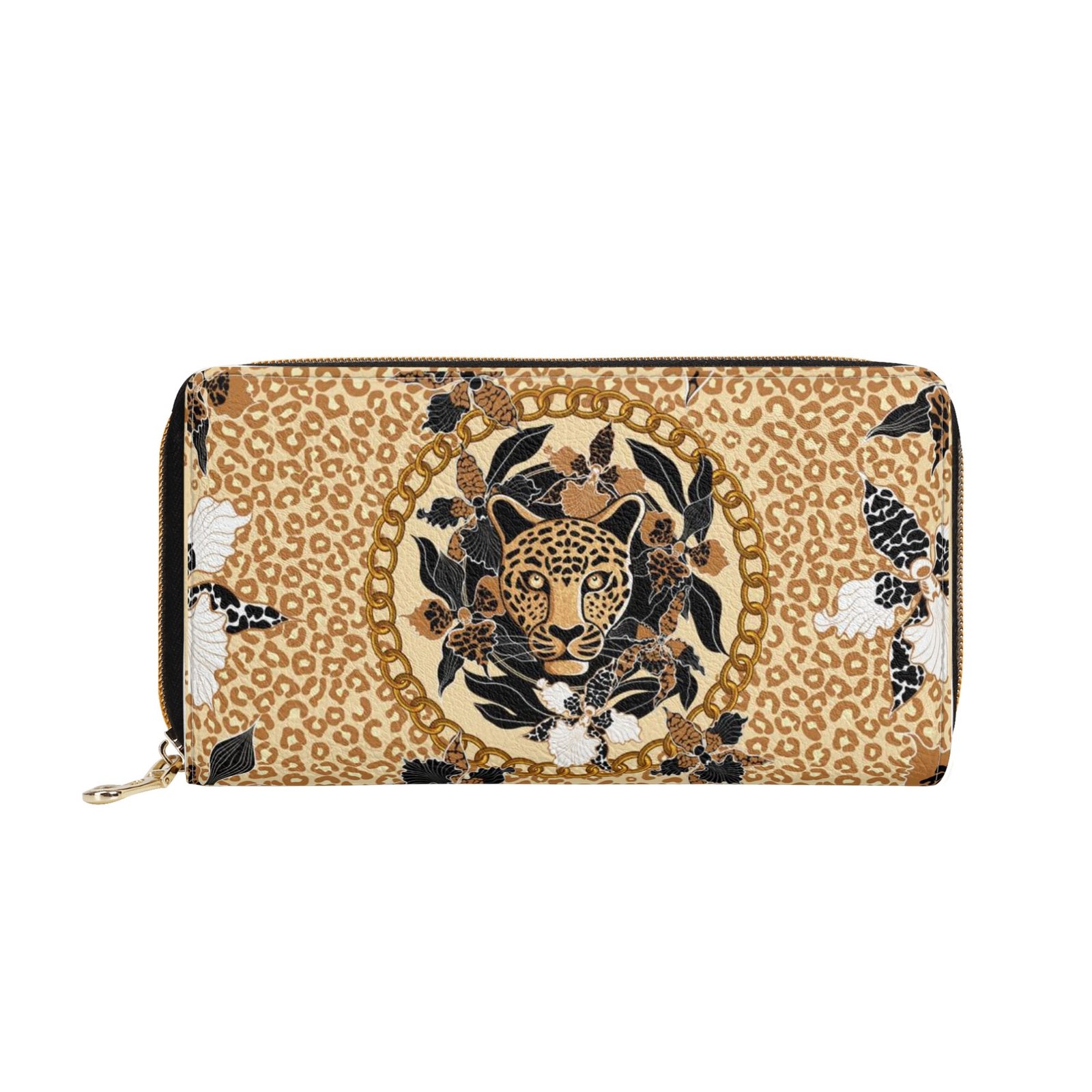 Zipper Wallet - Cheetah Print PU Leather Card Holder & Coin Purse - Image 2