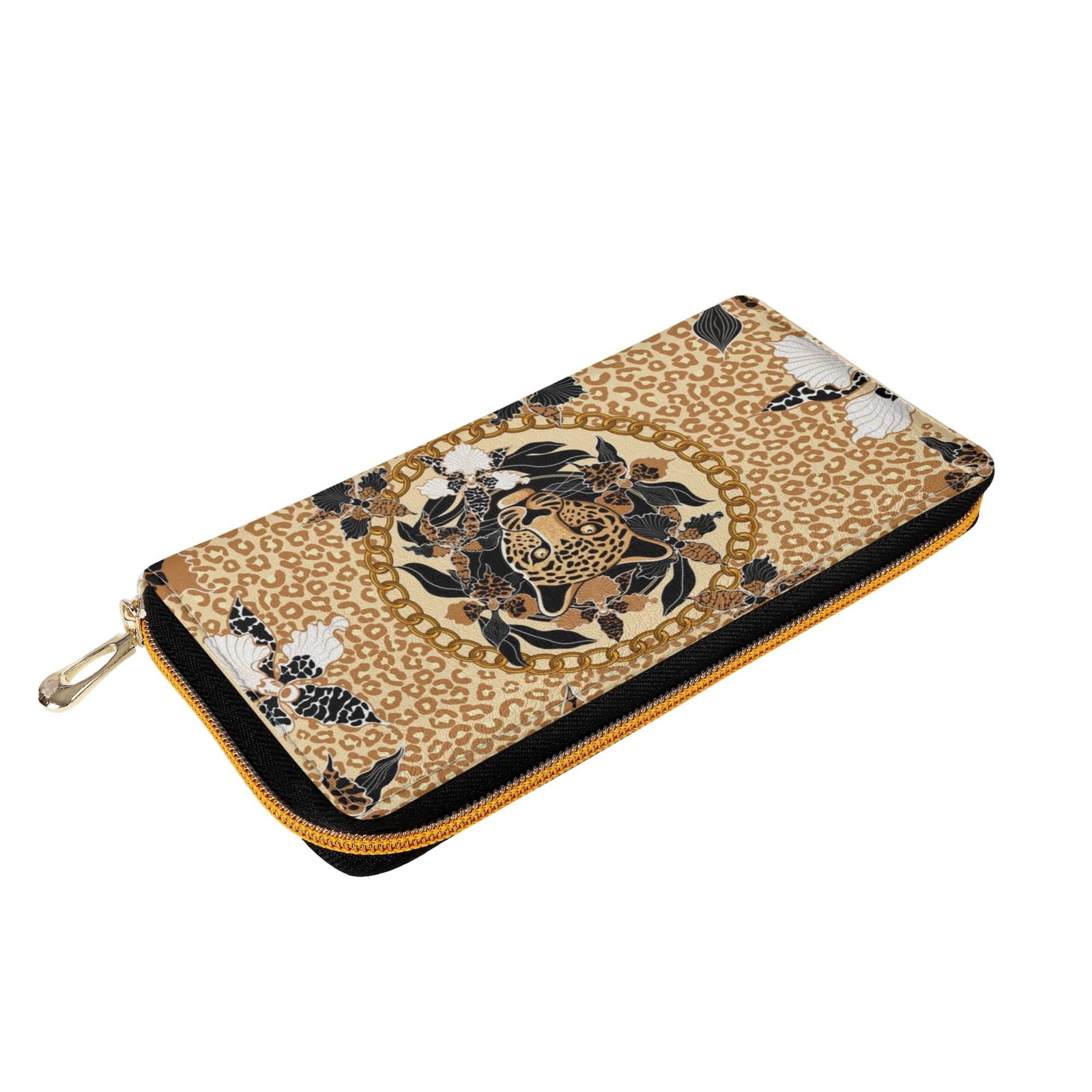 Zipper Wallet - Cheetah Print PU Leather Card Holder & Coin Purse - Image 3