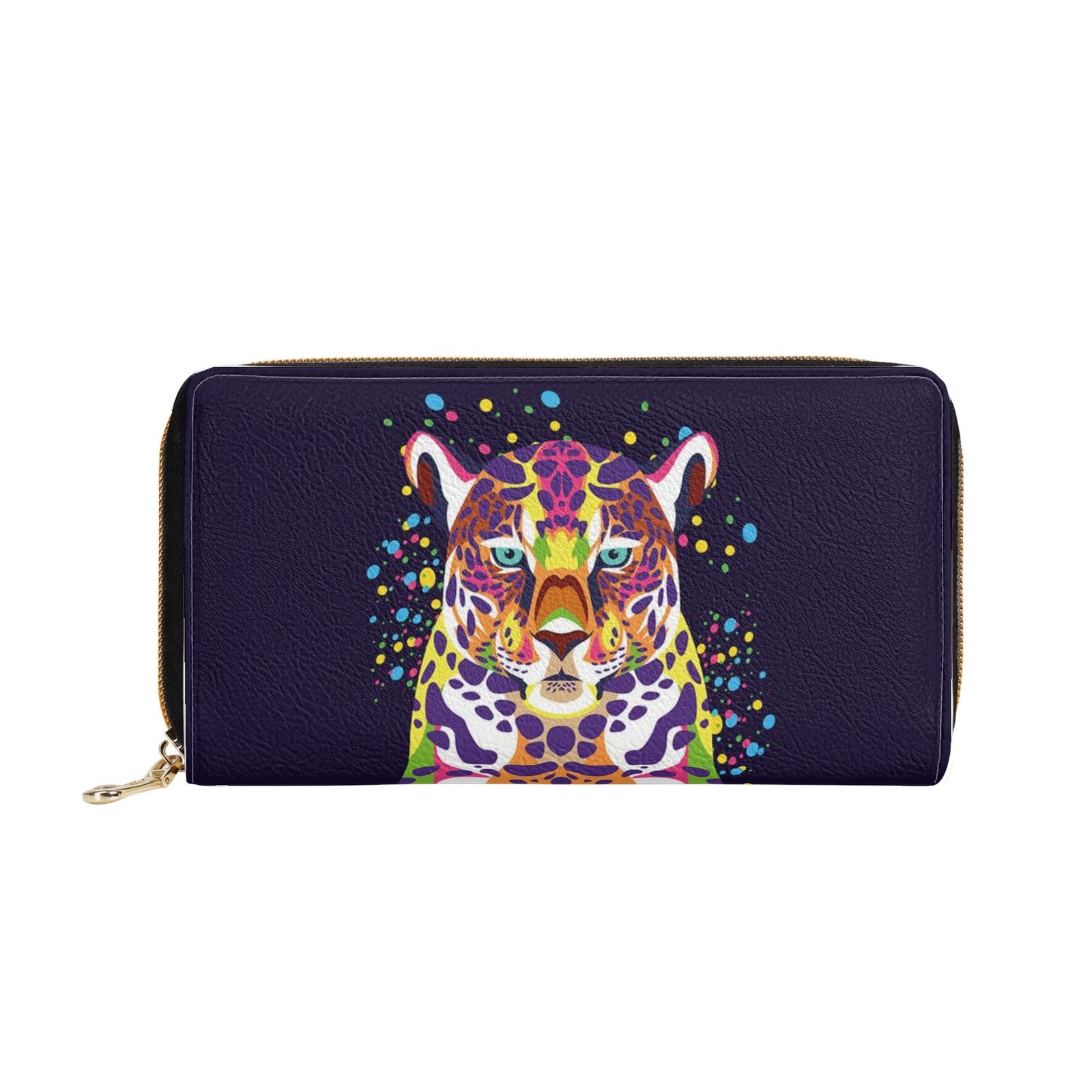 Zipper Wallet - Cheetah Print PU Leather Card Holder & Coin Purse - Image 6