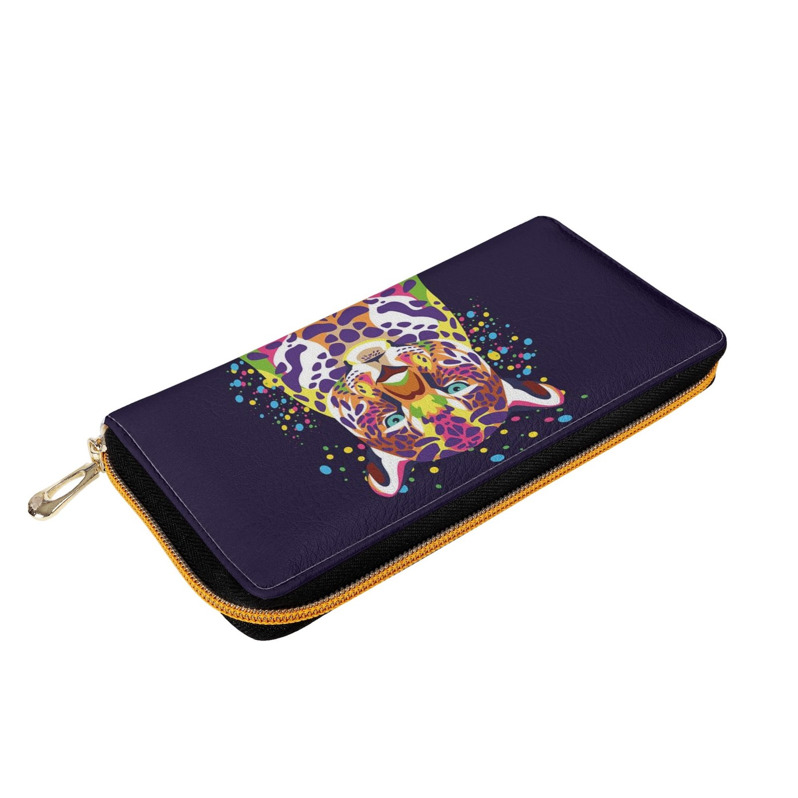 Zipper Wallet - Cheetah Print PU Leather Card Holder & Coin Purse - Image 7