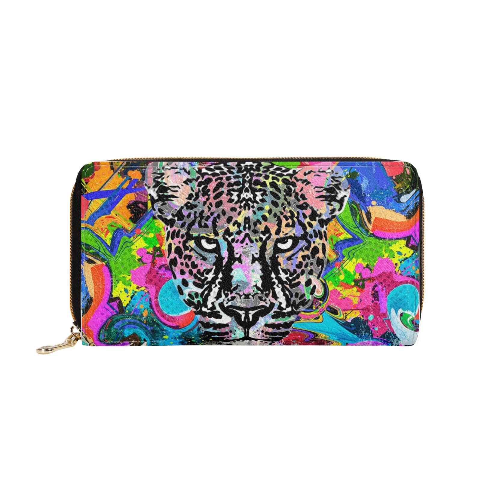 Zipper Wallet - Cheetah Print PU Leather Card Holder & Coin Purse - Image 10