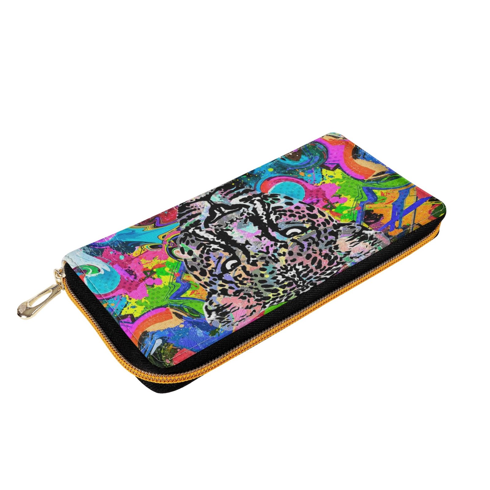Zipper Wallet - Cheetah Print PU Leather Card Holder & Coin Purse - Image 11
