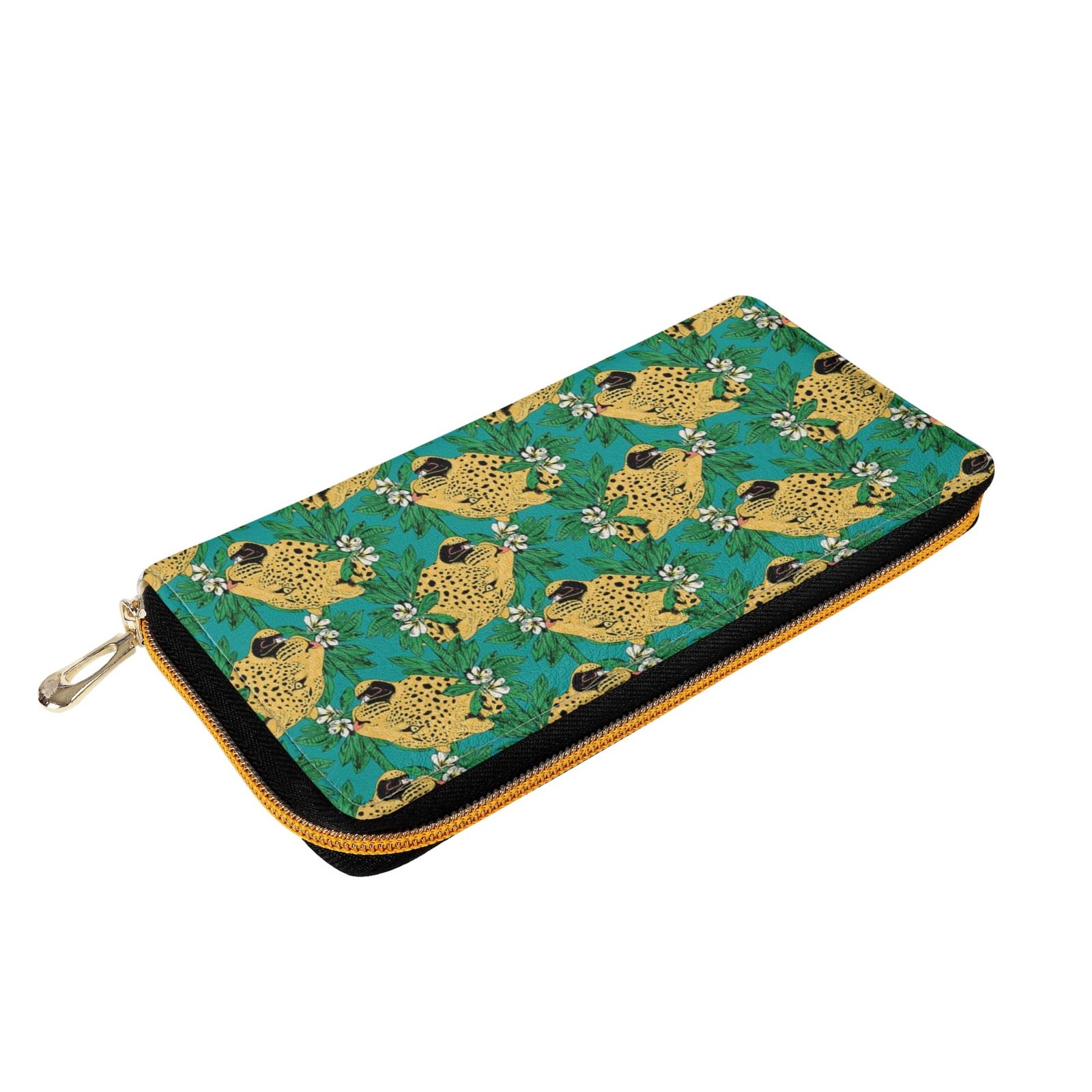 Zipper Wallet - Cheetah Patterns PU Leather Card Holder & Coin Purse - Image 3