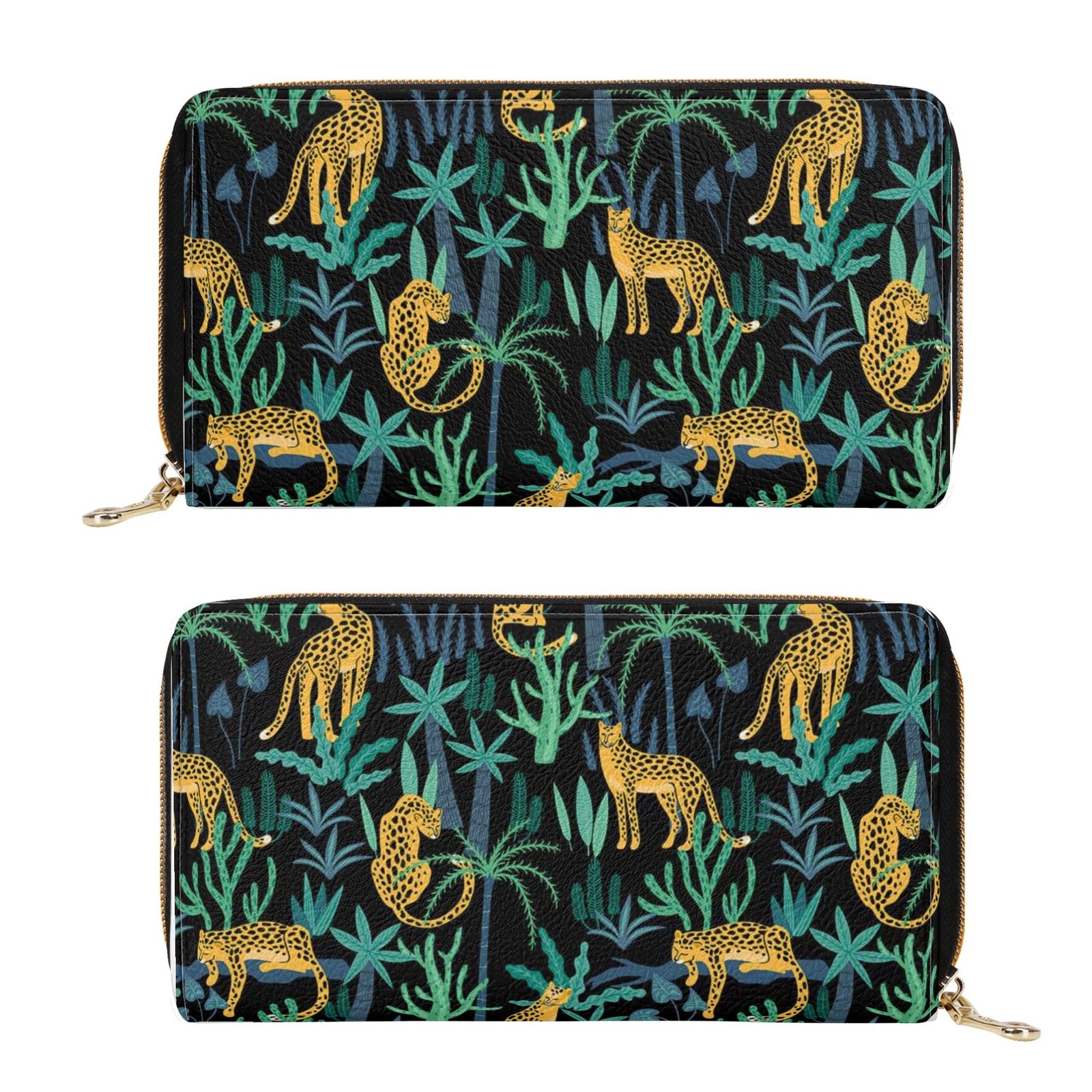 Zipper Wallet - Cheetah Patterns PU Leather Card Holder & Coin Purse - Image 5