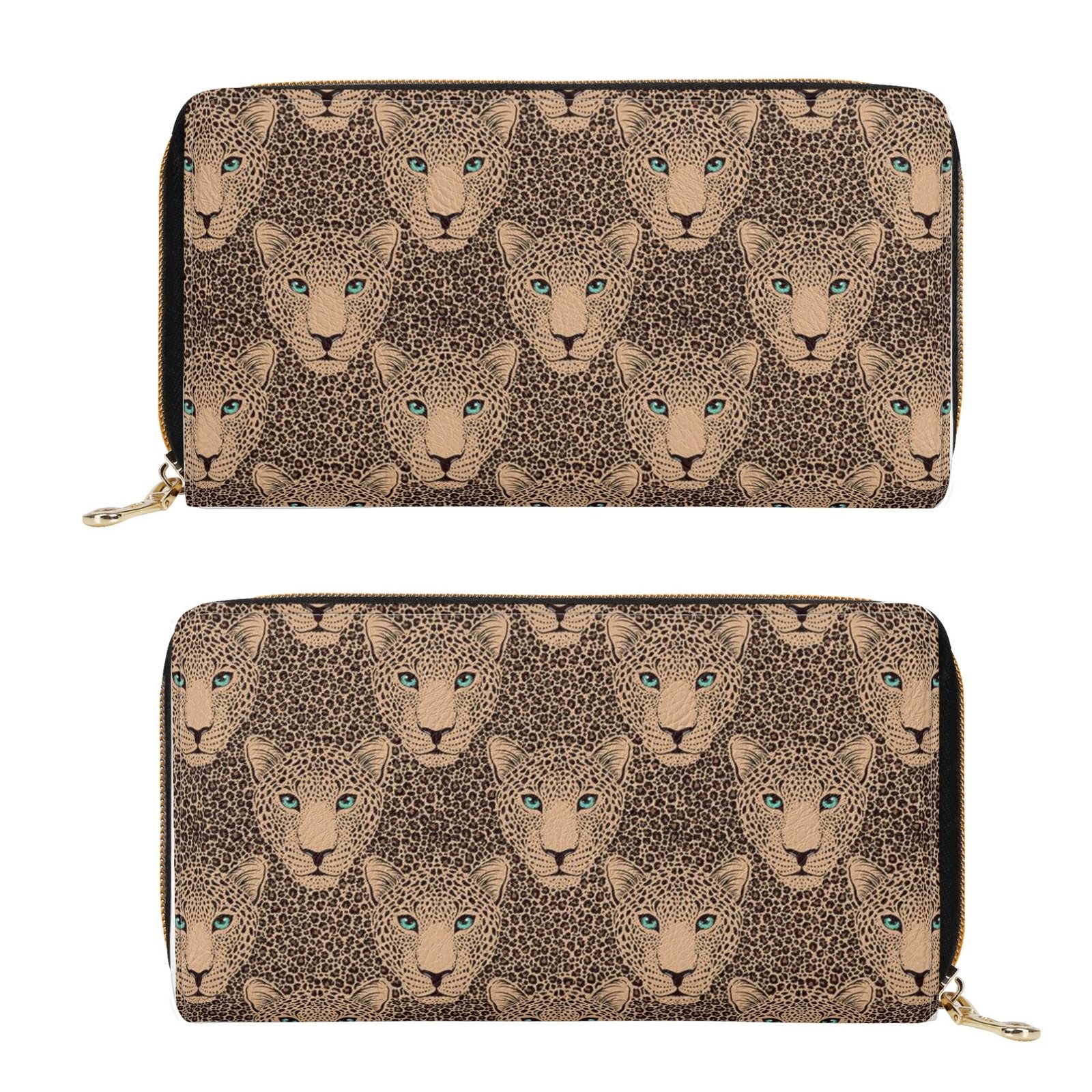 Zipper Wallet - Cheetah Patterns PU Leather Card Holder & Coin Purse - Image 9
