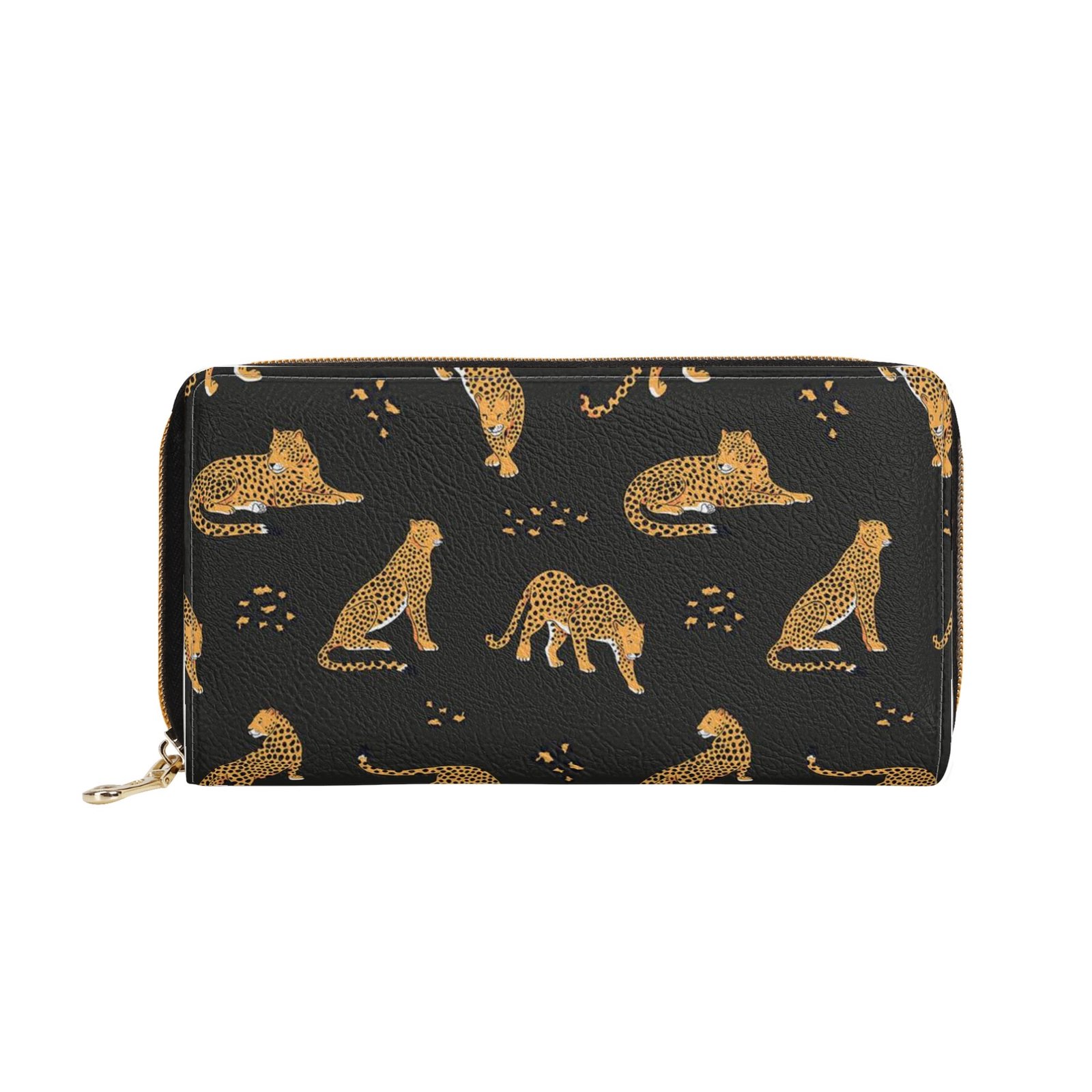Zipper Wallet - Cheetah Patterns PU Leather Card Holder & Coin Purse - Image 14