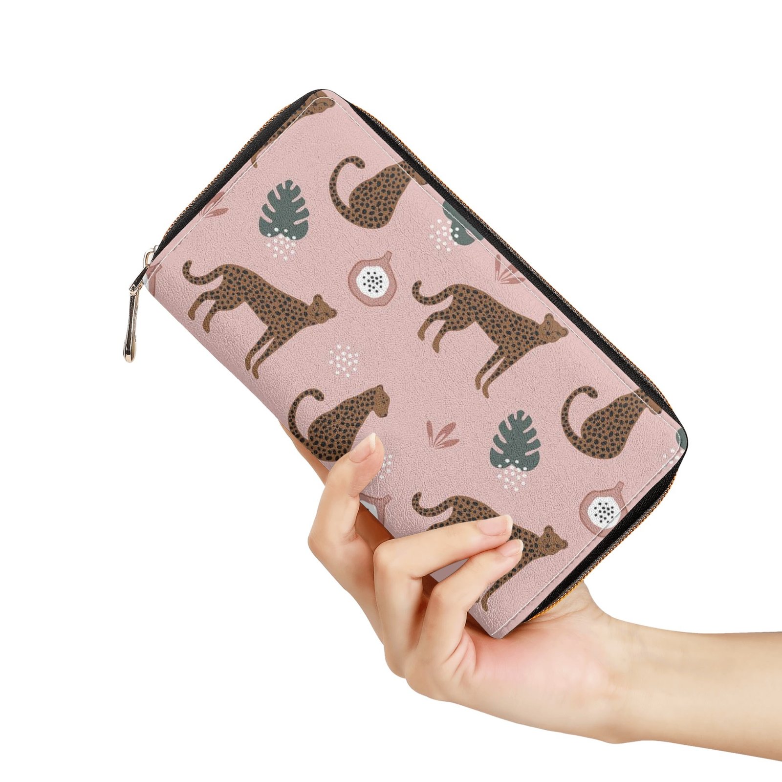 Zipper Wallet - Cheetah Patterns PU Leather Card Holder & Coin Purse - Image 20