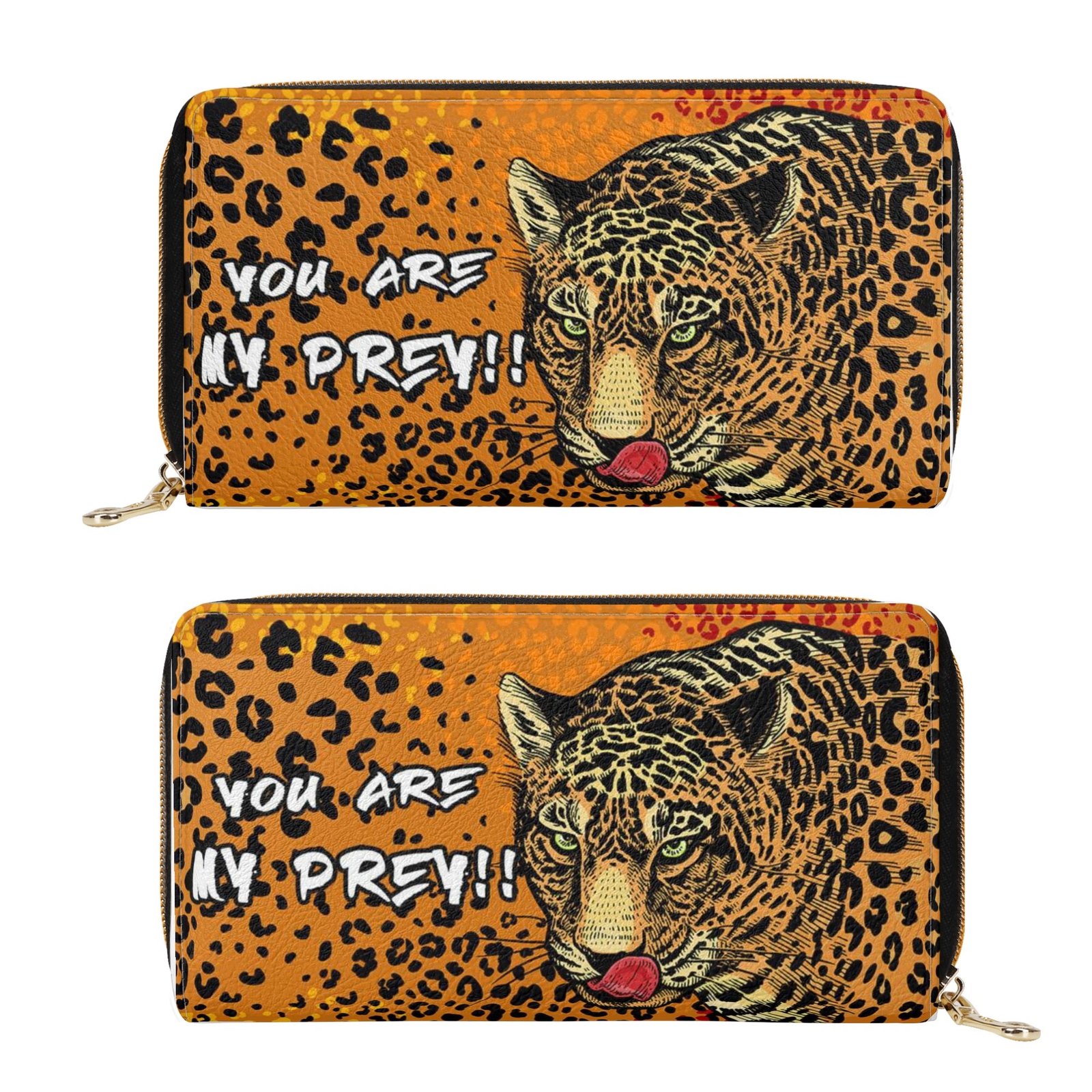Zipper Wallet - Cheetah Print PU Leather Card Holder & Coin Purse - Image 17