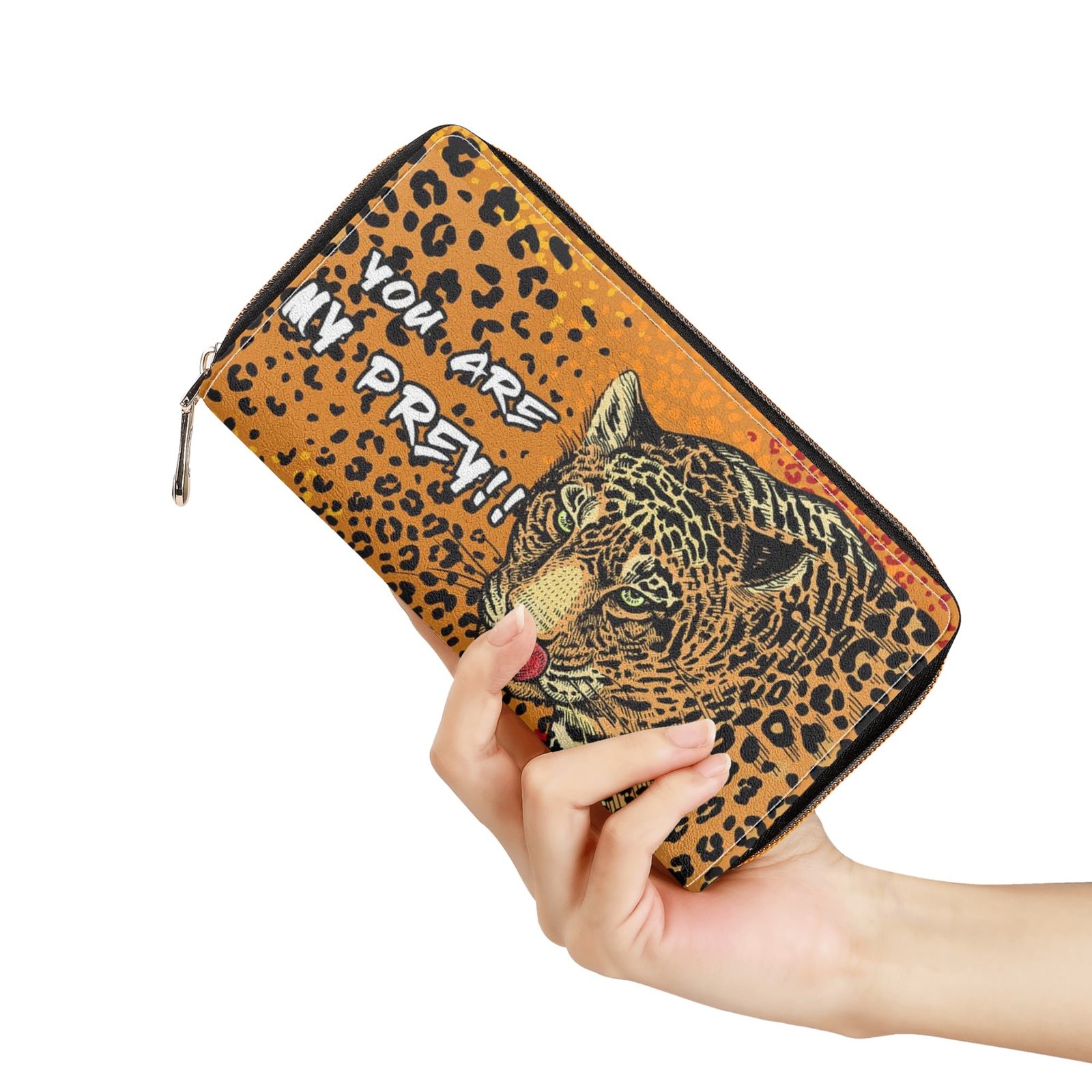 Zipper Wallet - Cheetah Print PU Leather Card Holder & Coin Purse - Image 20
