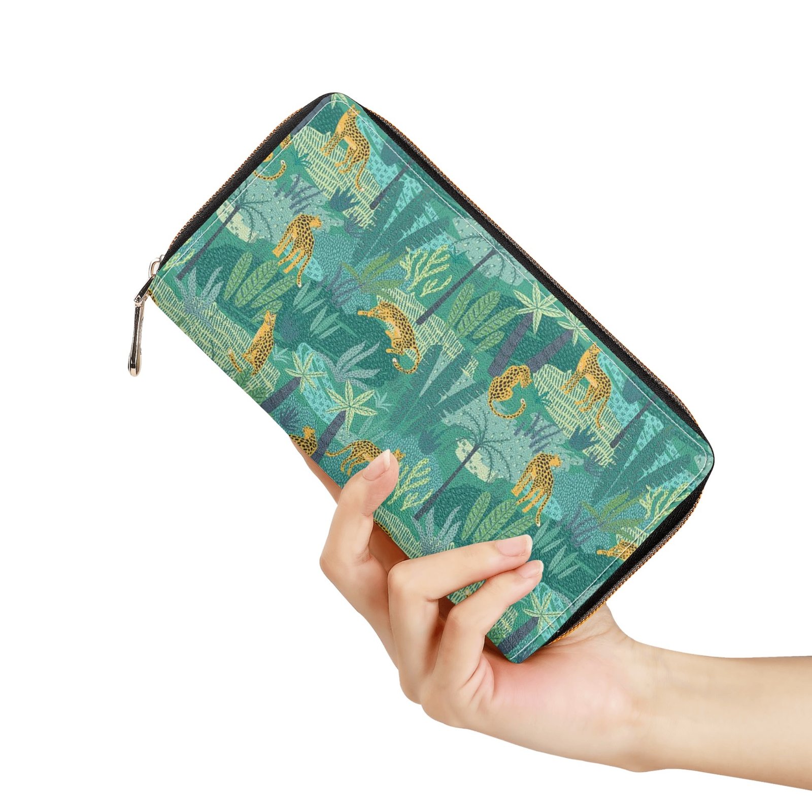 Zipper Wallet - Cheetah Patterns PU Leather Card Holder & Coin Purse - Image 24