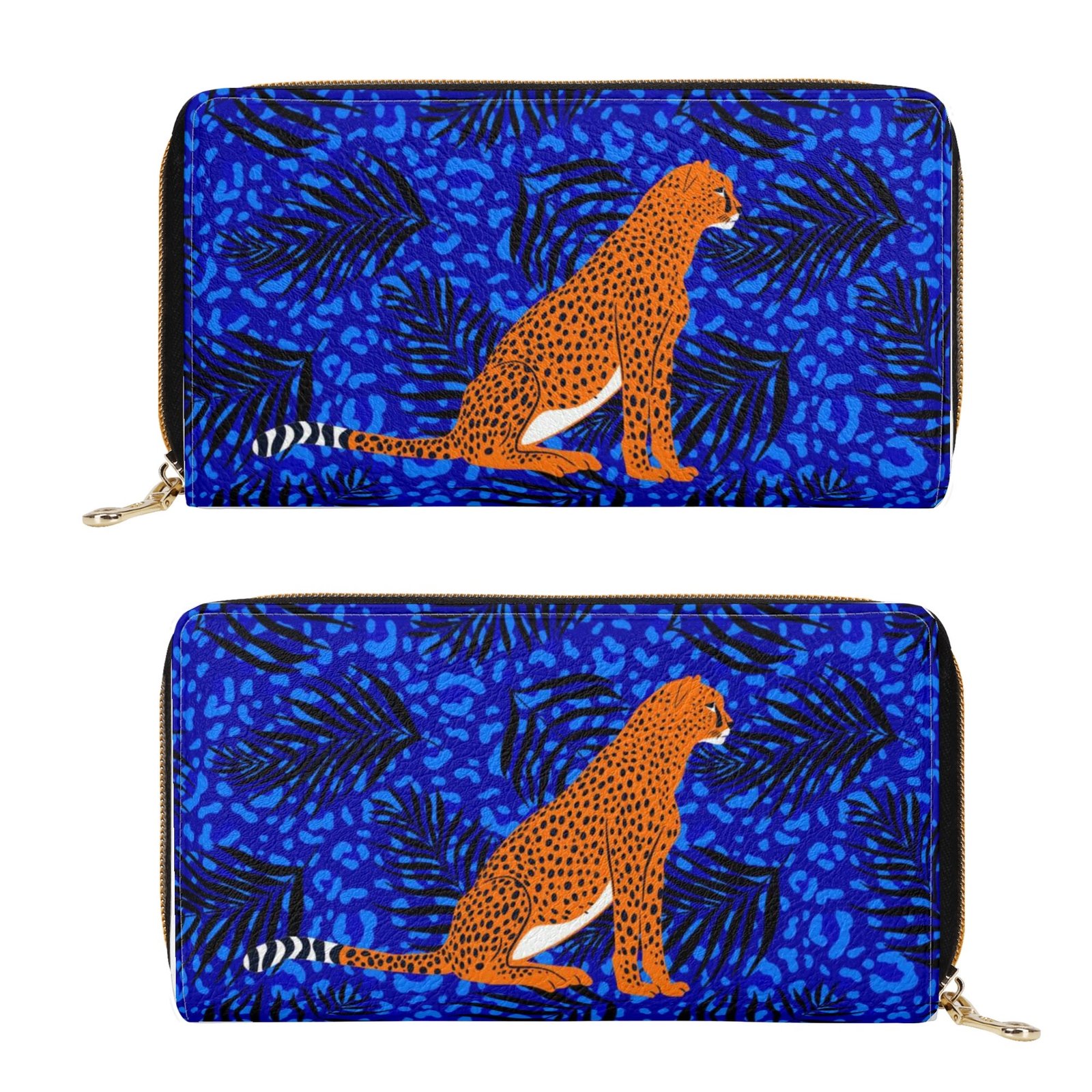 Zipper Wallet - Cheetah Print PU Leather Card Holder & Coin Purse - Image 21