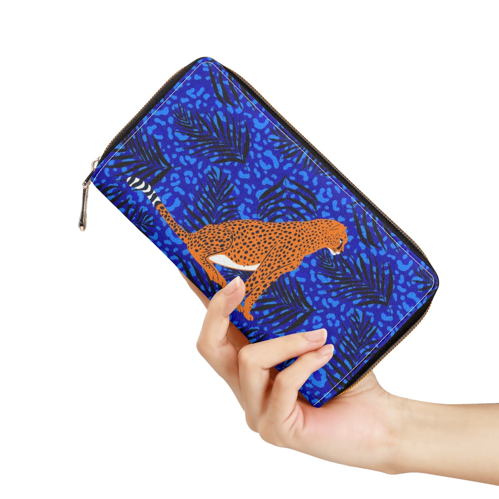 Zipper Wallet - Cheetah Print PU Leather Card Holder & Coin Purse - Image 24
