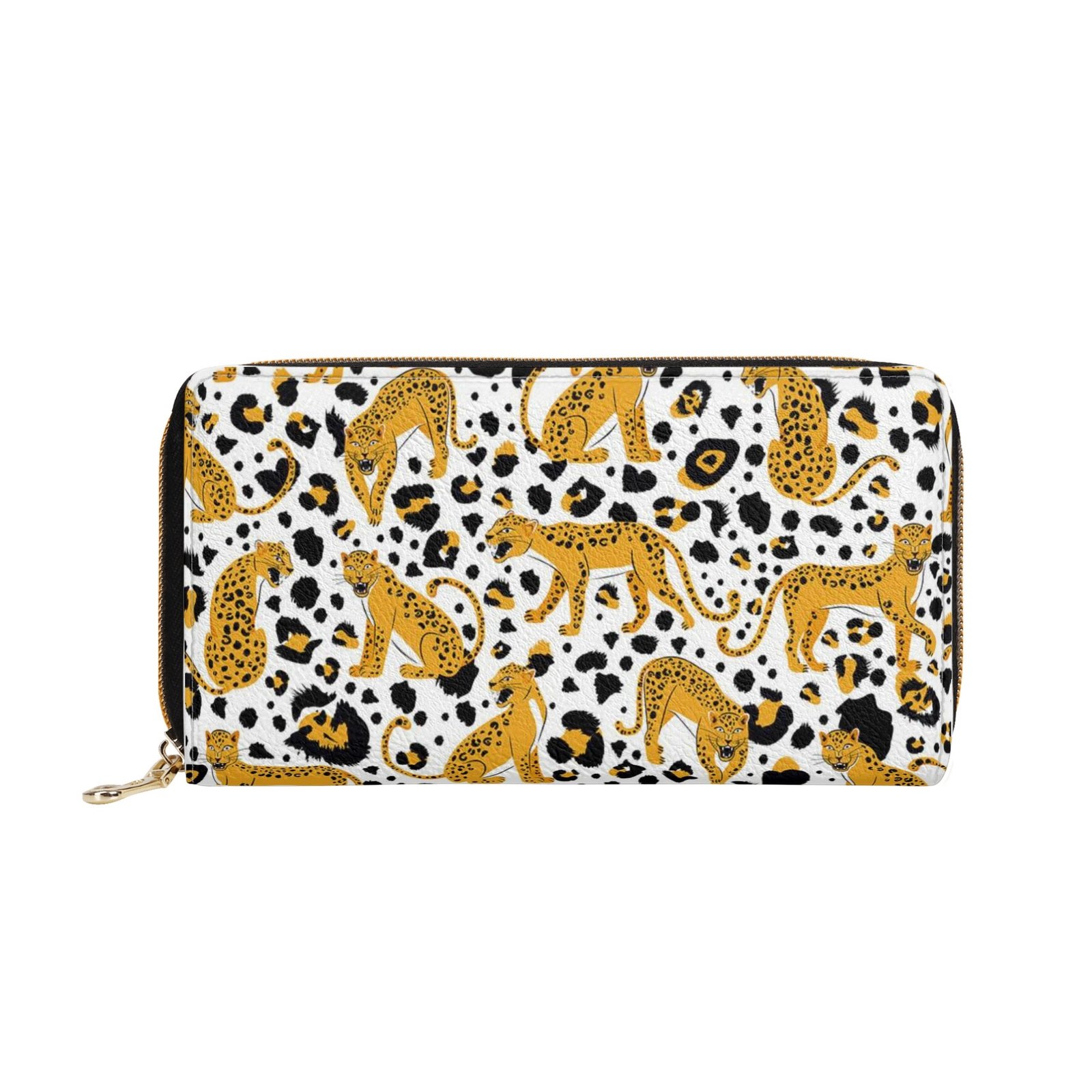 Zipper Wallet - Cheetah Patterns PU Leather Card Holder & Coin Purse - Image 26