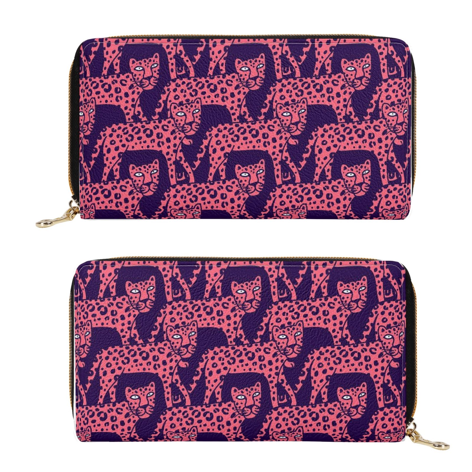 Zipper Wallet - Cheetah Patterns PU Leather Card Holder & Coin Purse - Image 29