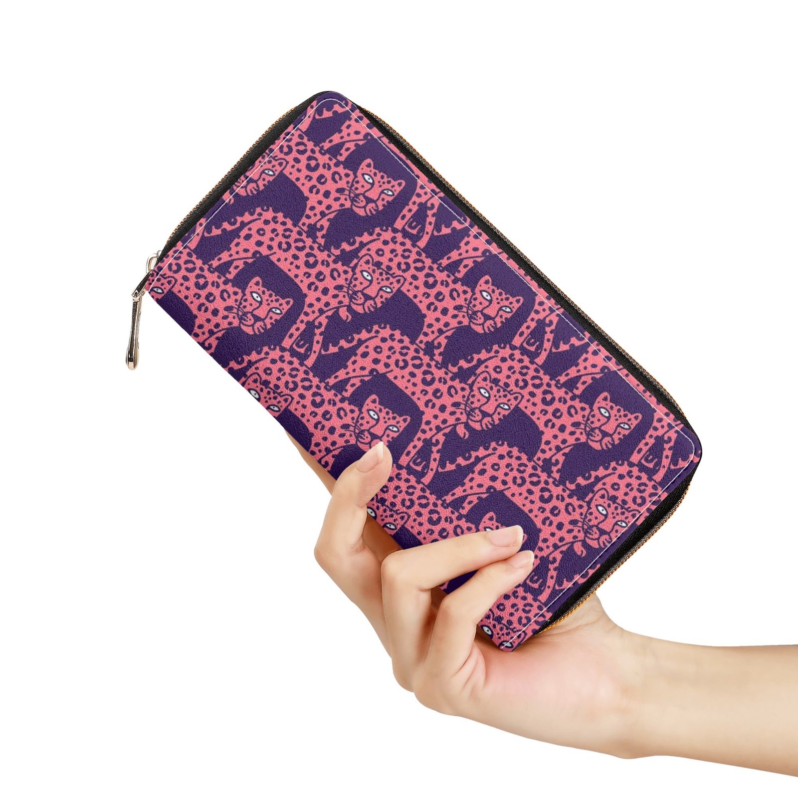 Zipper Wallet - Cheetah Patterns PU Leather Card Holder & Coin Purse - Image 32