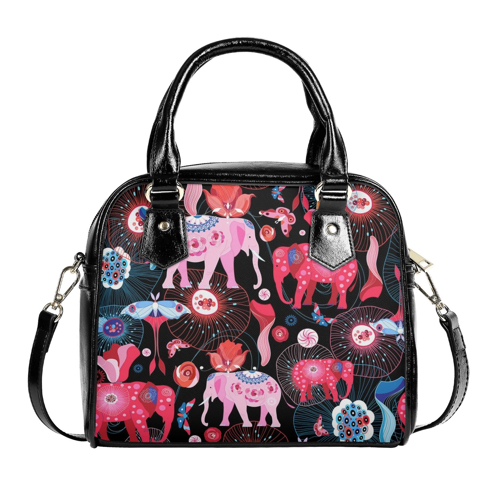 Shoulder Handbag | Purse | Travel Purse | Graphic PU Leather | Multi-Pocket Crossbody Satchel | Zebellz - Image 9