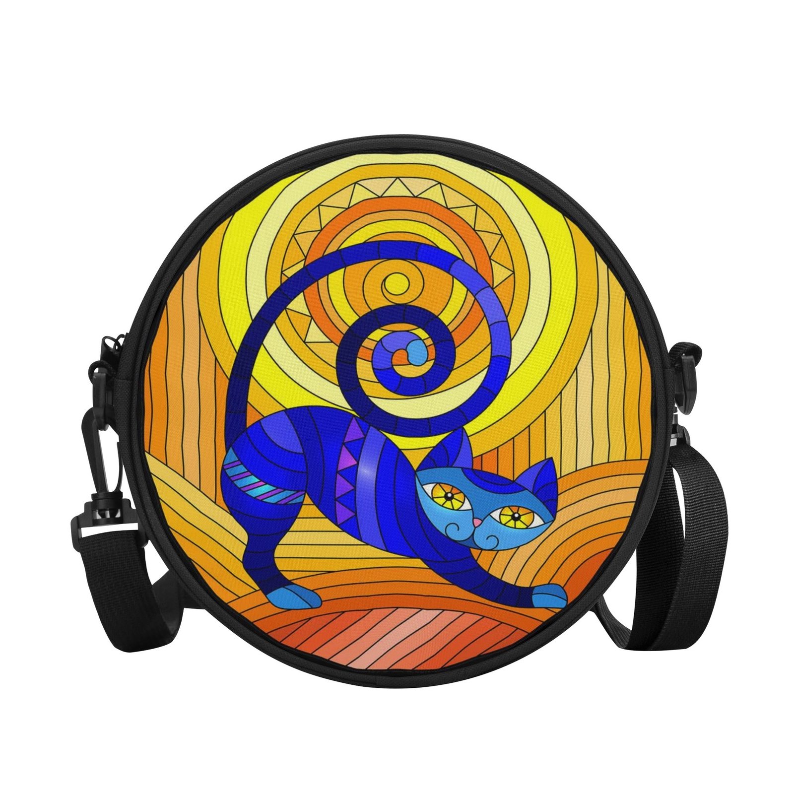 Shoulder Bag | Round Satchel Bag | Graphic Crossbody Circle Purse | Celestial Mystical Festival Everyday Aesthetic Purse - Image 2