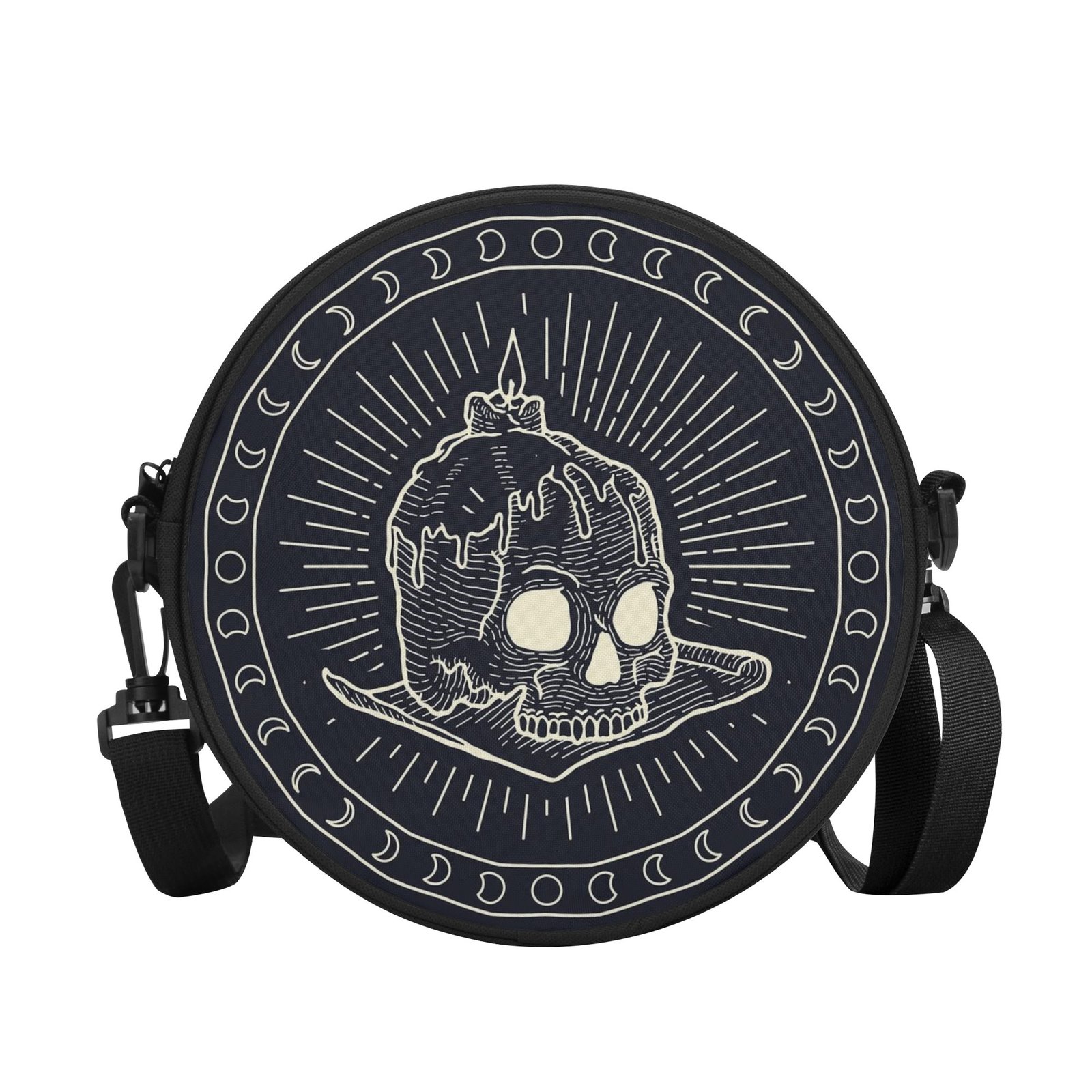 Shoulder Bag | Round Satchel Bag | Graphic Crossbody Circle Purse | Celestial Mystical Festival Everyday Aesthetic Purse - Image 7