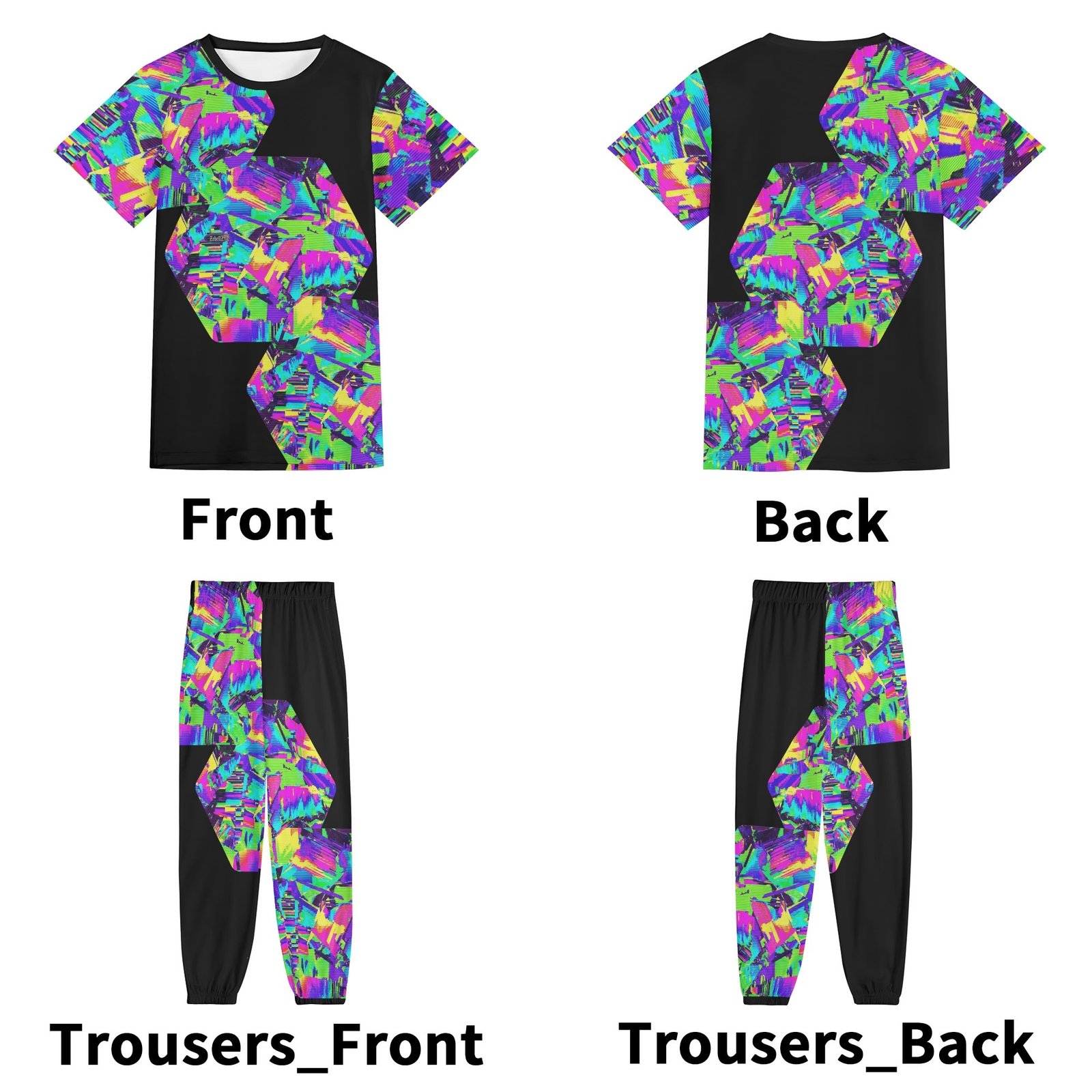Tracksuit Set 2-Piece Unisex Graphic Activewear - Image 3