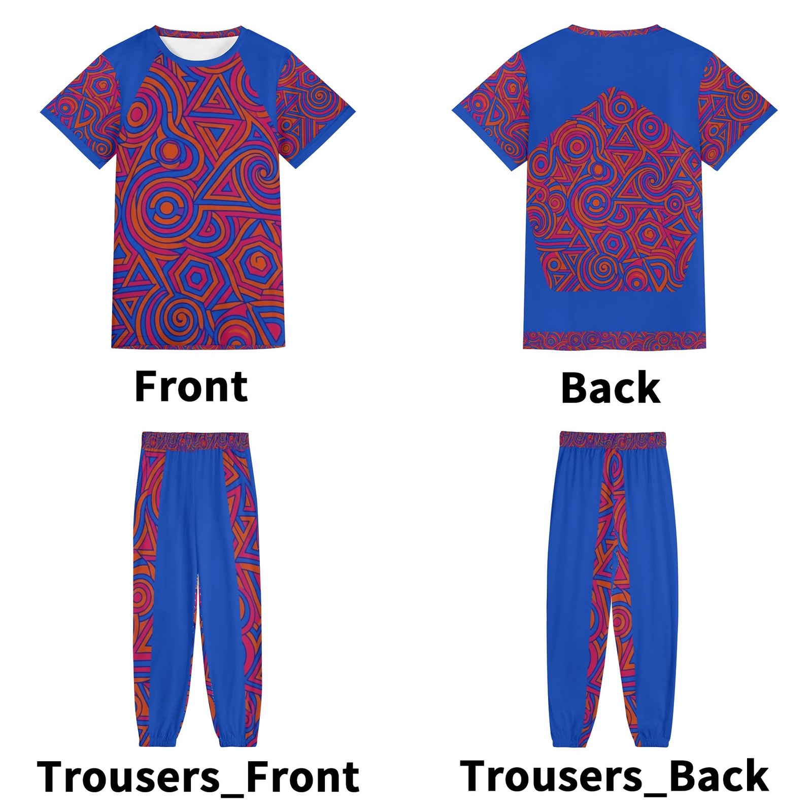 Tracksuit Set 2-Piece Unisex Graphic Activewear - Image 13
