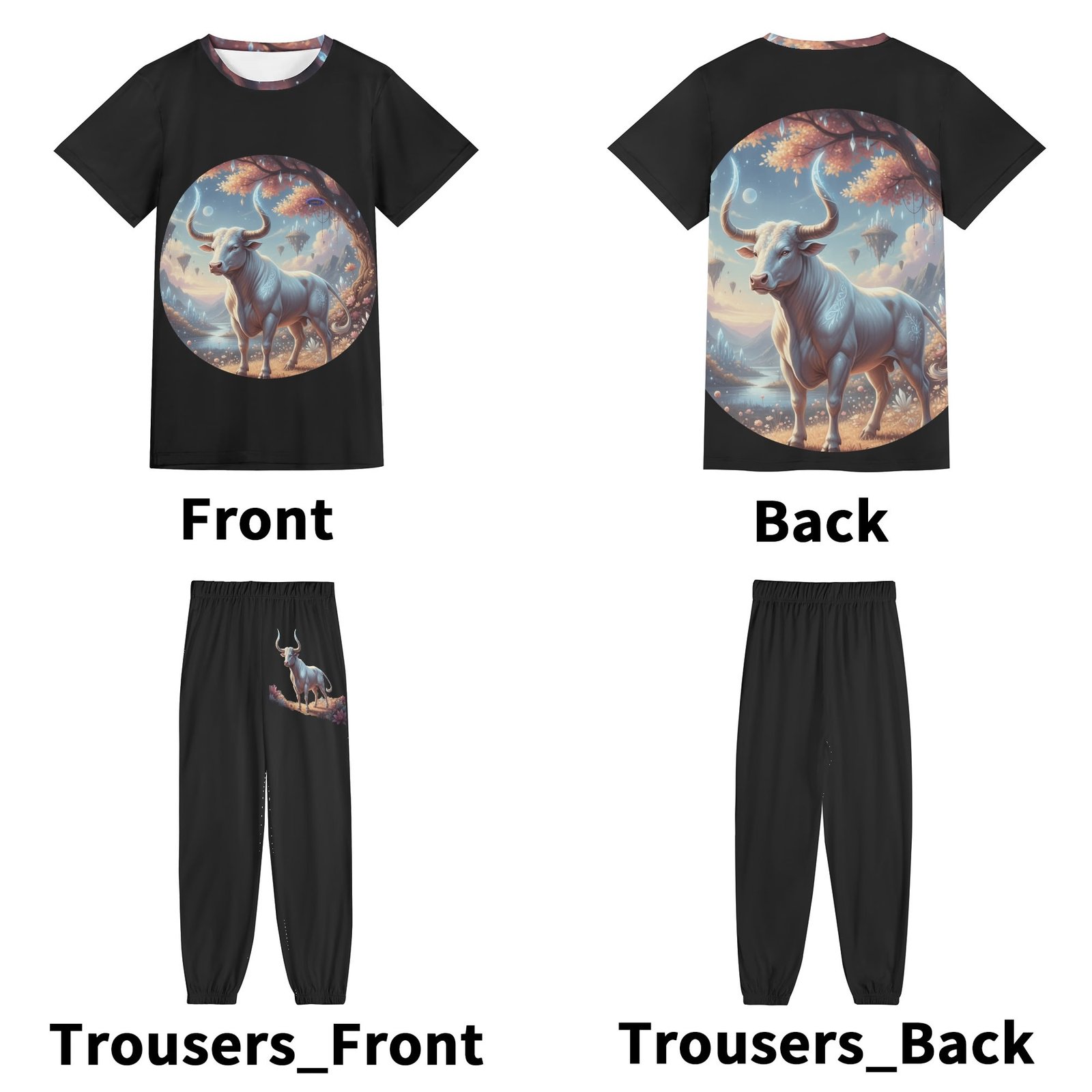 Tracksuit Set 2-Piece Unisex Graphic Activewear - Image 18
